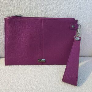 Jewell By Thirty-One Magenta Purple Pebble Grain Wristlet Clutch